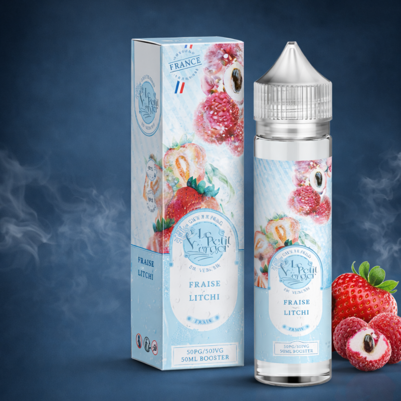 E-liquide Fraise Litchi Frais 50ml – Le Petit Verger – Saveur Fruitée & Fraîcheur Intense