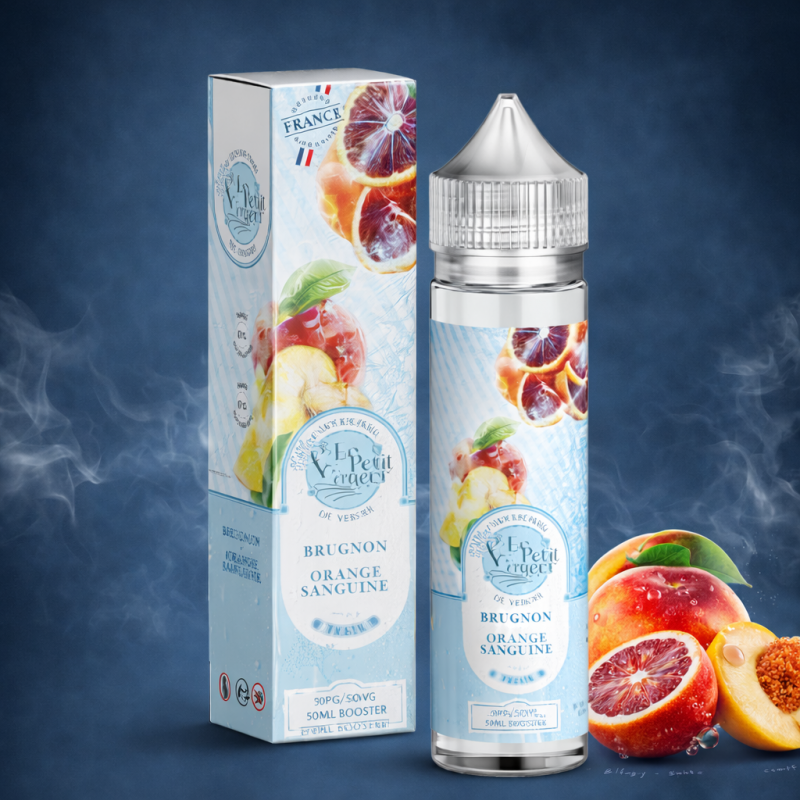 E-liquide Brugnon Orange Sanguine Frais 50ml – Le Petit Verger – Saveur Fruitée & Fraîcheur Intense