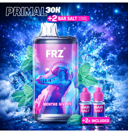 Puff Rechargeable FRZ Primal 30K – 2 Bar Salt 10ml – 30000 Bouffées