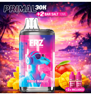 Puff Rechargeable FRZ Primal 30K Triple Mangue – 2 Bar Salt 10ml – 30000 Bouffées