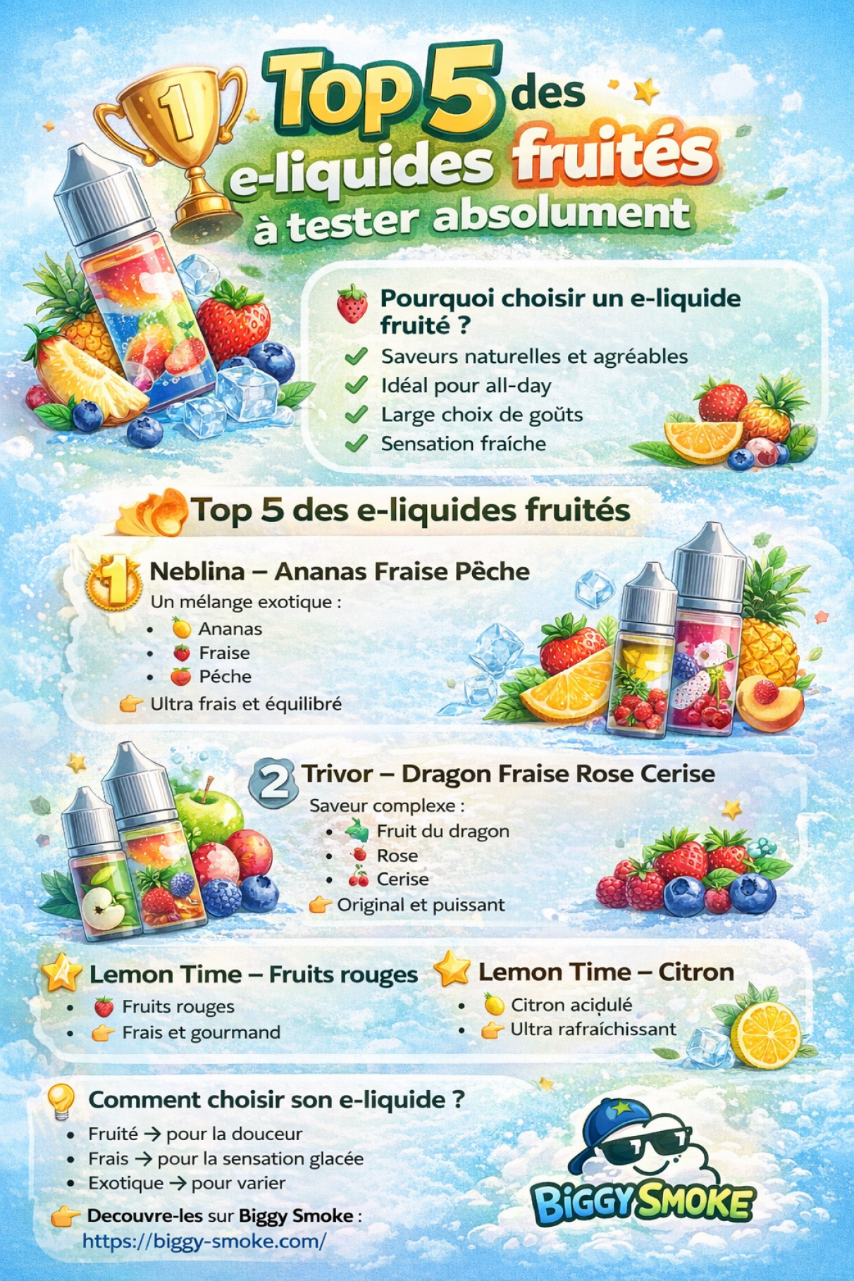 Top 5 des e-liquides fruités à tester absolument