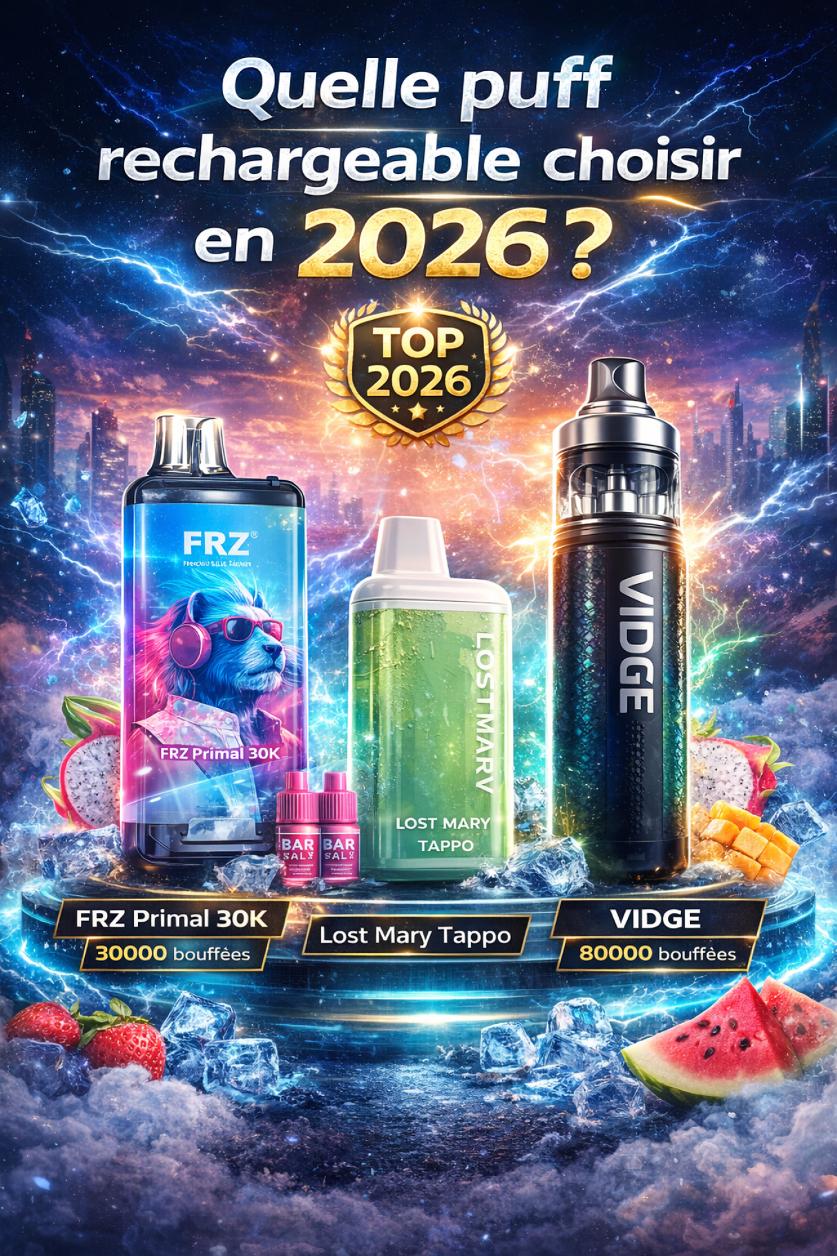 Quelle puff rechargeable choisir en 2026 ? Guide complet