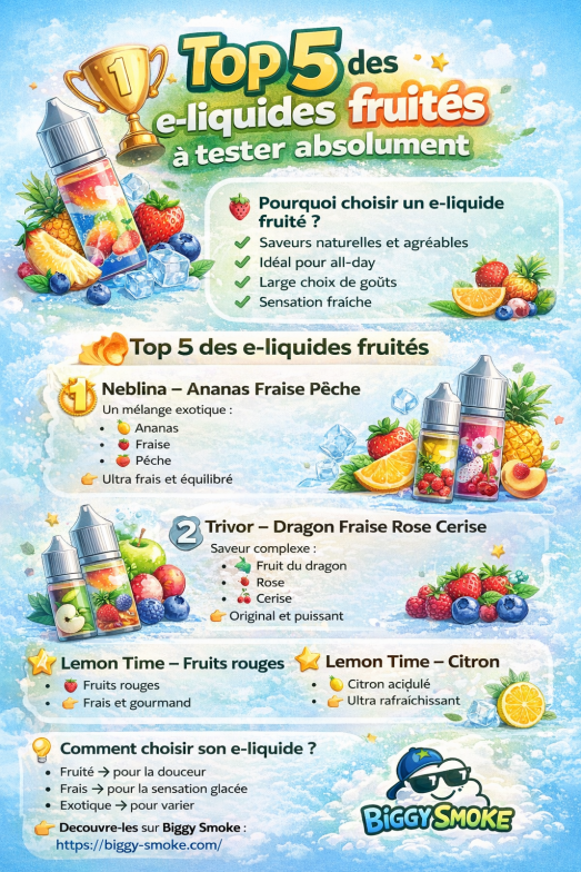 Top 5 des e-liquides fruités à tester absolument